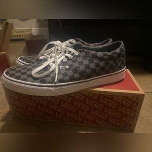 Size 13 Grey and Black checkered Vans